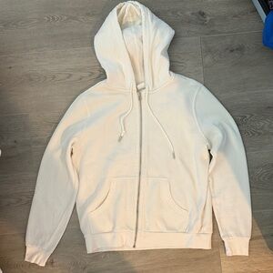 H&M Cream Zip-Up Hoodie